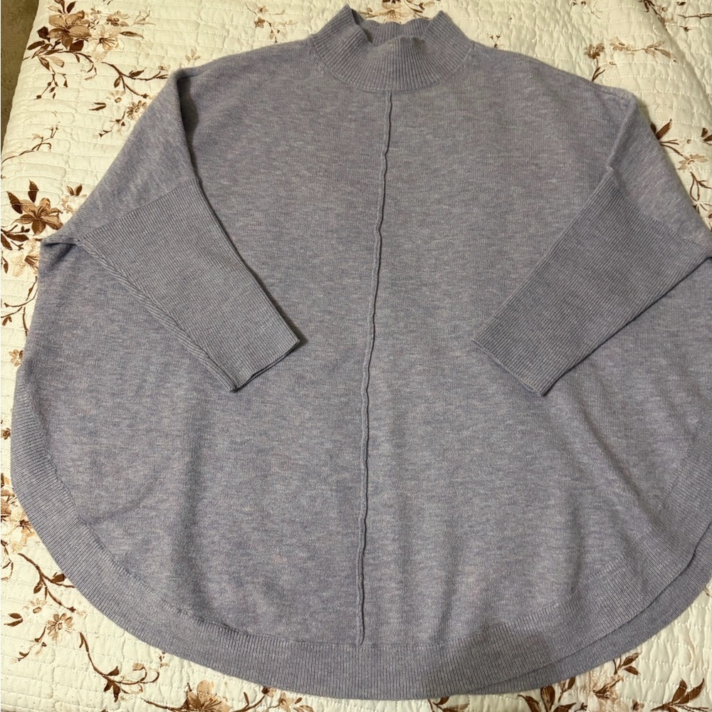 LOFT Light Gray Cowl Neck Sweater